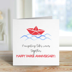 Second Anniversary Greetings Card For Couple Paper Anniversary 2Nd Wedding Anniversary Gift Card