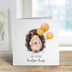 Cute Birthday Card Here's An Birthday Hedgehog Balloons For Best Friend Bestie Nephew Son Daughter Boyfriend Girlfriend Mum Dad Gift Card