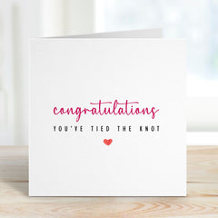 Personalised Wedding Card For Bride Groom Congratulations You'Ve Tied The Knot Gift Card Couple Wedding Congrats Just Married Friend