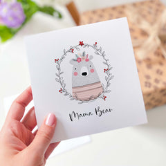 Mama Bear Gift Card With Cute Bear Mum's Birthday Card With For First Mum Mummy Greeting Card For Her New Mom Mother's Day Card Baby Shower