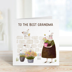 Card For Grandma Birthday Card Mother's Day Card To The Best Grandma Grandma's Birthday Gift Card Garden Lover Nanny Nana Granny