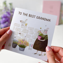 Card For Grandma Birthday Card Mother's Day Card To The Best Grandma Grandma's Birthday Gift Card Garden Lover Nanny Nana Granny