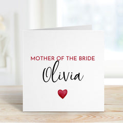 Personalised Mother Of The Bride Card With Name Thank You Mum Greeting Cards For Brides Mum Gift Card Wedding Day Card