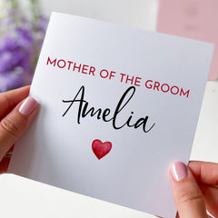 Personalised Mother Of The Groom Card Greeting Card For Grooms Mum Gift Card Thank You Wedding Day Card