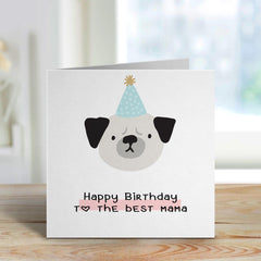 Dog Owner Gift Card To The Best Mama With Cute Dog Happy Mother's Day Dog Mum's Birthday Funny Gift Card For Mummy Mom Crazy Dog Lady