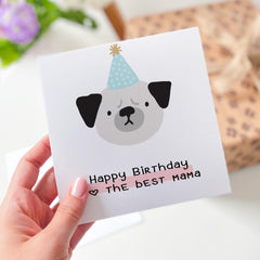 Dog Owner Gift Card To The Best Mama With Cute Dog Happy Mother's Day Dog Mum's Birthday Funny Gift Card For Mummy Mom Crazy Dog Lady