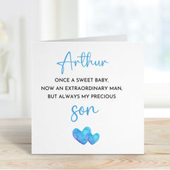 Card For Son Personalised Son's Birthday Gift Card Always My Precious Son With Poem To A Special Son Card For Him Emotional Card