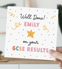 Well Done On Your Gcse Result Card With Name Congratulation Gcse Exam Results For Her Him Son Daughter Nephew Grandson Granddaughter Gift