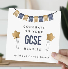 Congrats On Your Gcse Result Card With Name Congratulation Gcse Exam Results For Her Him Son Daughter Nephew Grandson Granddaughter Gift