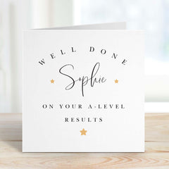 Personalised A Level Results Card Well Done On Your Exam Results Day Congratulations Card Name Gift Card For Her Him Greeting Card Daughter