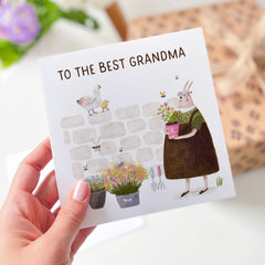 Card For Grandma Birthday Card Mother's Day Card To The Best Grandma Grandma's Birthday Gift Card Garden Lover Nanny Nana Granny