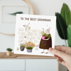 Card For Grandma Birthday Card Mother's Day Card To The Best Grandma Grandma's Birthday Gift Card Garden Lover Nanny Nana Granny