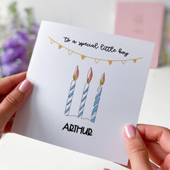 Personalised Birthday Card With To A Special Little Boy For 1St 2St 3St 4St 5St Birthday For Babies Kids Card For Son Nephew Grandson Godson