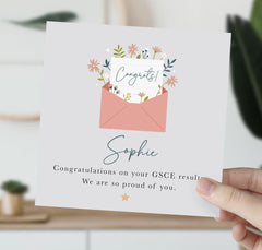 Personalised Gcse Results Congratulations Card For Daughter Or Granddaughter Proud Of You Well Done Gift Greeting Card With Name