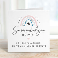 A Level Result Card With Name So Proud Of You Gift Card For Her Personalised Congratulations Card On Your Exam Results Well Done Card