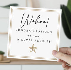 A Level Result Congratulations Card For Daughter Son Granddaughter Grandson Wohoo Proud Of You Well Done Gift Card Proud Of You