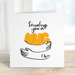 Personalised Sending You A Hug Card For Her Him Thinking Of You Gift Card Hug In A Card Get Well Soon Card Gift Card Far Away Long Distance