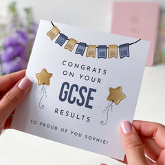 Congrats On Your Gcse Result Card With Name Congratulation Gcse Exam Results For Her Him Son Daughter Nephew Grandson Granddaughter Gift