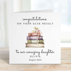 Personalised Daughter Gcse Result Congratulations Card With Name On Your Gcse Exam Results To Our Amazing Daughter