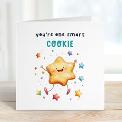 Funny Exam Result Card Congratulations Card With "You Are One Smart Cookie" Text For Daughter Son Granddaughter Grandson Greeting Cards