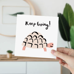 Keep Going Card A Motivational Gift Card For Her Him Friends Funny Turtle Cardâ For Newâ Beginnings New Life Gift Card For Successful Career