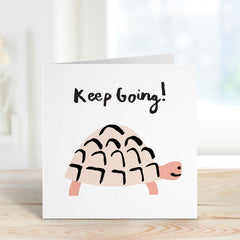 Keep Going Card A Motivational Gift Card For Her Him Friends Funny Turtle Cardâ For Newâ Beginnings New Life Gift Card For Successful Career