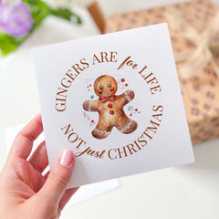 Gingers Are For Life Not Just For Christmas Funny Christmas Card For Gingers For Friends Her Him Merry Christmas Gift Xmas Cards