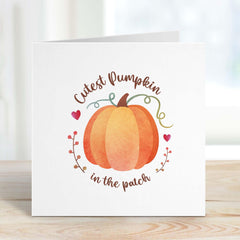 Cutest Pumpkin In The Patch Halloween Card For Boy Girl Daughter Son Niece Nephew Granddaughter Grandson Cute Happy Halloween Gift Card