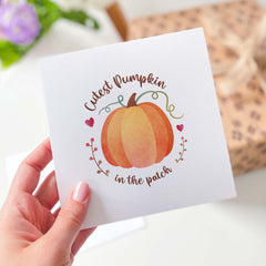 Cutest Pumpkin In The Patch Halloween Card For Boy Girl Daughter Son Niece Nephew Granddaughter Grandson Cute Happy Halloween Gift Card