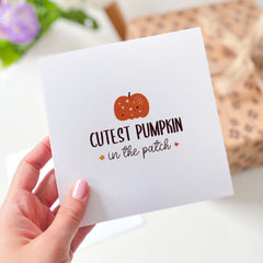 Cutest Pumpkin Halloween Card Happy Halloween Gift Card For Boy Girl Daughter Son Niece Nephew Grandson Granddaughter Kids First Halloween