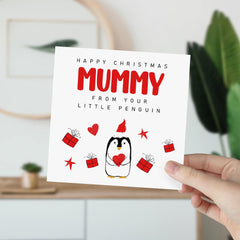 Christmas Card For Mummy Happy Christmas Mummy From Your Little Penguin Card Cute Xmas Gift Card For New Mum 1St Xmas Our First Christmas