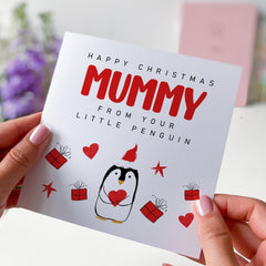 Christmas Card For Mummy Happy Christmas Mummy From Your Little Penguin Card Cute Xmas Gift Card For New Mum 1St Xmas Our First Christmas