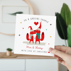 Christmas Card For A Couple Personalised Xmas Card To A Special Couple With Love At Christmas Xmas Card For Married Engaged Couple Newlywed