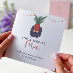 For A Special Mum Christmas Card With Your Name Greeting Card For Mummy Gift Card For Mummy Mama New Mum Crazy Plant Lady Plant Lover