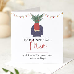 For A Special Mum Christmas Card With Your Name Greeting Card For Mummy Gift Card For Mummy Mama New Mum Crazy Plant Lady Plant Lover