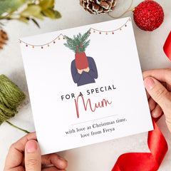 For A Special Mum Christmas Card With Your Name Greeting Card For Mummy Gift Card For Mummy Mama New Mum Crazy Plant Lady Plant Lover