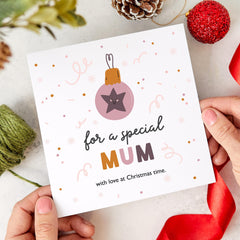 For A Special Mum Christmas Gift Card With Your Name Xmas Gift Card For Mama Mummy New Mum First Christmas As Mum