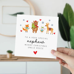 Christmas Card For Nephew Personalised Merry Christmas Card For To A Very Special Nephew With Cute Fun Xmas Gift Card Greeting Cards