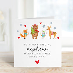 Christmas Card For Nephew Personalised Merry Christmas Card For To A Very Special Nephew With Cute Fun Xmas Gift Card Greeting Cards