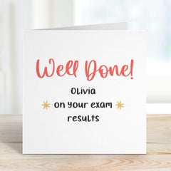 Well Done Exam Result Card For Her Him Personalised Congratulations Card With Name On Your Exam Results A Level Gcse Exam Result Card