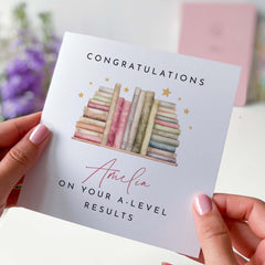 Personalised A Level Result Congratulations Card With Name On Your Exam Result Card Well Done Card For Girl Boy Son Daughter Nephew Niece