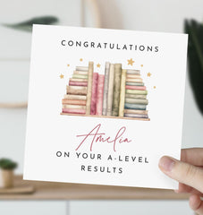 Personalised A Level Result Congratulations Card With Name On Your Exam Result Card Well Done Card For Girl Boy Son Daughter Nephew Niece