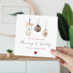 Merry Christmas For My Amazing Mummy And Daddy Card Elegant Rustic Design To My Mum And Dad Happy Christmas Xmas Gift Card For Mum Dad