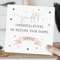 Personalised Congratulations Card Exam Results Card Congrats Passing Your Exams For Daughter Granddaughter Gcse A Level Result Day