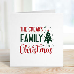 Personalised Family Christmas Card With Christmas Tree Special Family Gift Card Happy Merry Christmas Xmas Cards Greeting Cards