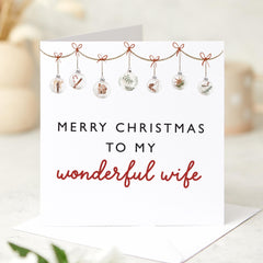 Merry Christmas To My Wonderful Wife Card Card For Wifey Xmas Gift Card Newlywed Married Greeting Card To Wife Christmas Gift Card For Wife