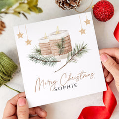 Personalised Merry Christmas Card With Name Xmas Design With Name For Her Him Friend Corporate Xmas Cards For Employees Colleague Boss