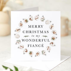 Card For Fiancee Merry Christmas To My Wonderful Fiance For Her 1St Xmas Card For Couples Cute Gift Card First Christmas Engaged