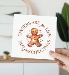 Gingers Are For Life Not Just For Christmas Funny Christmas Card For Gingers For Friends Her Him Merry Christmas Gift Xmas Cards