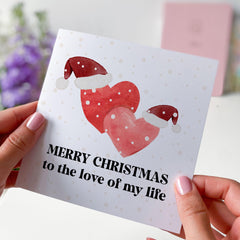 Christmas Card For Boyfriend Girlfriend Wife Husband Xmas Card To The Love My Life Card First Christmas Married Couples Newlywed Engaged